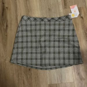 cute green plaid skirt